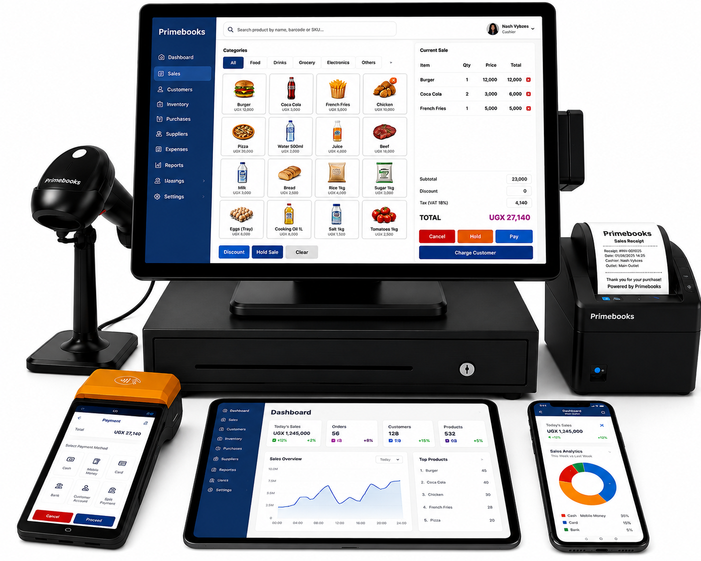 PrimeBooks point of sale hardware and apps